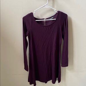 Express purple dress with long sleeves